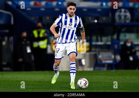 VALENCE, ESPAGNE - DÉCEMBRE 19: Martin Merquelanz de Real Sociedad pendant le match de la Liga Santander entre Levante UD et Real Sociedad à Ciutat de Banque D'Images