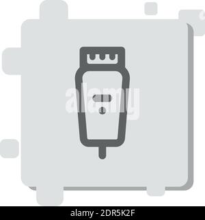 icône de vecteur de rasoir électrique illustration moderne simple de vecteur Illustration de Vecteur