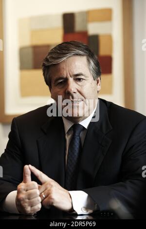 Royaume-Uni /Londres / Dr. Josef Ackermann /Président du Conseil/Directeur de Deutsche Bank AG au bureau de la Deutsche Bank à Londres Banque D'Images