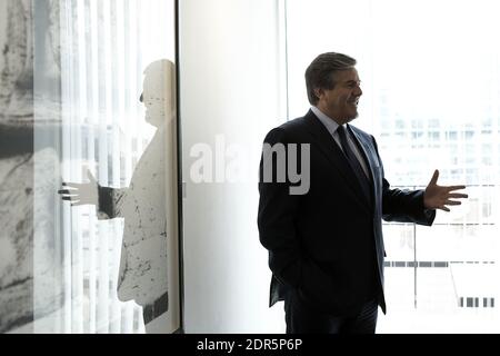 Royaume-Uni /Londres / Dr. Josef Ackermann /Président du Conseil/Directeur de Deutsche Bank AG au bureau de la Deutsche Bank à Londres Banque D'Images