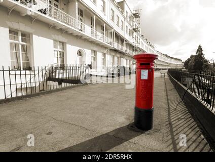 Boîte postale au Royal York Crescent, Clifton, Bristol Banque D'Images