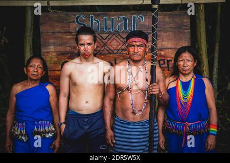 Territoire de Shuar, Amazone, Équateur Banque D'Images