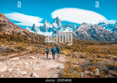 Randonnée Laguna de los tress en Patagonie Argentine Banque D'Images