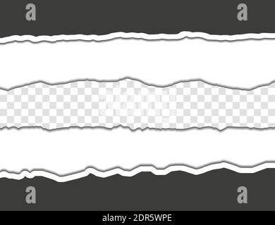 Illustration vectorielle. Papier déchiré. Morceaux déchirés Illustration de Vecteur