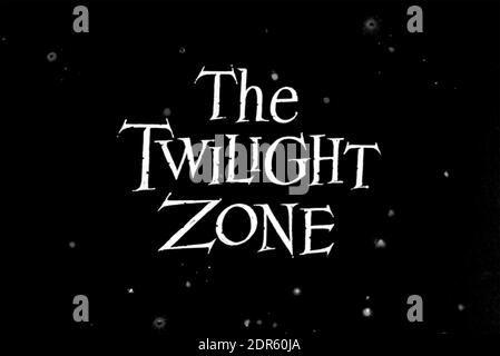 L'écran TWILIGHT ZONE Title de la série télévisée américaine Sur CBS à partir de 1959-1964 Banque D'Images