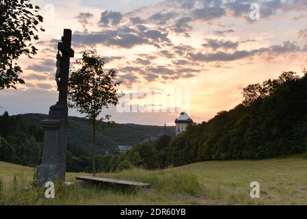 Karlstejn château en Bohême République tchèque Banque D'Images