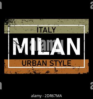 Milan italie typographie pour l'impression tee-shirt design graphique, illustration vectorielle urbain jeune génération Illustration de Vecteur