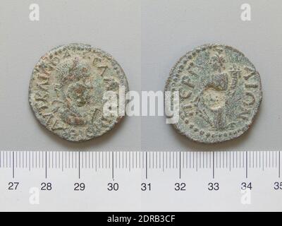 Menthe: Perge, 10 Assaria de Perge, 253–68, Bronze, 12.03 g, 29 mm 12:00, fait en Perge, Pamphylia, Roman, 3ème siècle A.D., Numismatique Banque D'Images