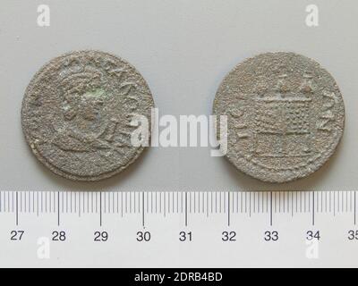 Menthe: Perge, 10 Assaria de Perge, 253–68, Bronze, 15.88 g, 32 mm 8:00, fait en Perge, Pamphylia, Roman, 3ème siècle A.D., Numismatique Banque D'Images