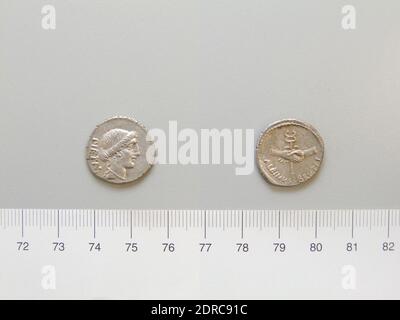 Menthe: Rome, magistrat: D. Iunius Brutus Albinus, Denarius de Rome, 48 av. J.-C., argent, 4 g, 1:00, 19 mm, fabriqué à Rome, romain, 1er siècle avant J.-C., Numismatique Banque D'Images