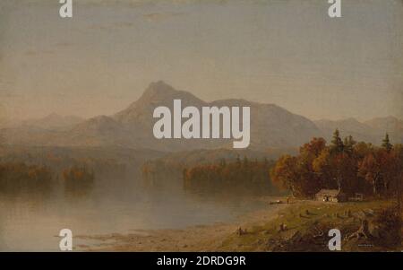 Artiste: Sanford Robinson Gifford, cuisine américaine, 1823–1880, Paysage de montagne, 19e siècle, huile sur toile, 10 × 20 po. (25.4 × 50.8 cm), non en vue, américain, 19e siècle, peintures Banque D'Images