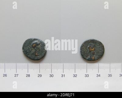 Souverain : Tiberius, empereur de Rome, 42 av. J.-C.–A.D. 37, monnaie: Pessinus, pièce de Tiberius, empereur de Rome de Pessinus, 25, cuivre, 5.20 g, 11:00, 20.5 mm, fait en Pessinus, grec, 1er siècle, Numismatique Banque D'Images