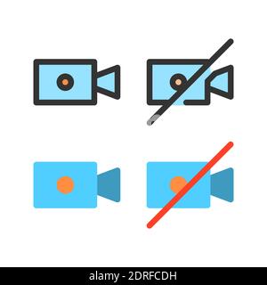 Caméra enregistreur vidéo vecteur d'icône adapté aux éléments de l'interface utilisateur symbole parfait pour n'importe quelle utilisation. Illustration de Vecteur