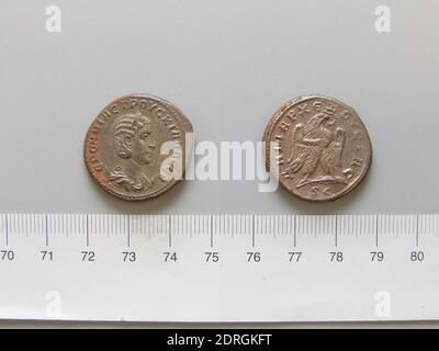 Chef: Trajan Decius, empereur de Rome, A.D. 201–251, règle 249–51, monnaie: Antioche, Honorand: Herennia Etruscilla, épouse de Trajan Decius (empereur A.D. 249-251), Tetradrachm de Trajan Decius, empereur de Rome d'Antioche, A.D. 249–51, argent, 12.8 g, Numátique grec, 6:26.5, A.D., 00,, Antioche, 19.3, 19.3, A. Banque D'Images