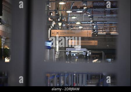 Paris, France. 21 décembre 2020. Train Eurostar à la Gare du Nord à Paris, France, le 21 décembre 2020. Le gouvernement français a décidé de suspendre la circulation du Royaume-Uni pendant 48 heures, après la découverte d'une nouvelle souche mutante du coronavirus dans le pays. Photo par Eliot Blondt/ABACAPRESS.COM crédit: ABACAPRESS/Alay Live News Banque D'Images