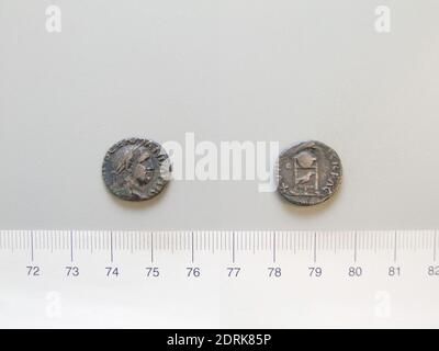 Chef: Aulus Vitellius, empereur de Rome, A.D. 15–69, dirigé A.D. 68–69, monnaie: Rome, Denarius d'Aulus Vitellius, empereur de Rome, 69, argent, 3.21 g, 7:00, 17 mm, fabriqué à Rome, Italie, romain, A.D. du 1er siècle, Numismatique Banque D'Images