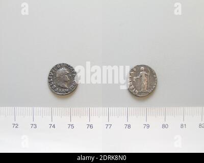 Chef: Aulus Vitellius, empereur de Rome, A.D. 15–69, dirigé A.D. 68–69, monnaie: Rome, Denarius d'Aulus Vitellius, empereur de Rome, 69, argent, 2.33 g, 6:00, 17.2 mm, fabriqué à Rome, Italie, romain, A.D. du 1er siècle, Numismatique Banque D'Images