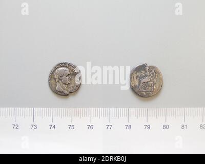 Chef: Aulus Vitellius, empereur de Rome, A.D. 15–69, dirigé A.D. 68–69, monnaie: Rome, Denarius d'Aulus Vitellius, empereur de Rome, 69, argent, 3.20 g, 6:00, 17.8 mm, fabriqué à Rome, Italie, romain, A.D. du 1er siècle, Numismatique Banque D'Images