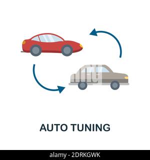 Icône de réglage automatique. Elément simple de couleur de la collection de voitures de service. Icône Creative Auto Tuning pour la conception Web, les modèles, les infographies et bien plus encore Illustration de Vecteur