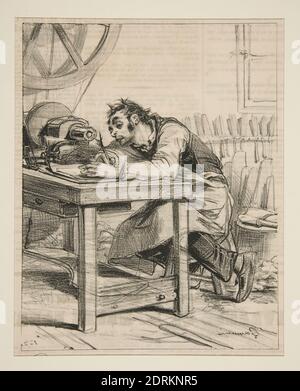 Artiste : Paul Gavarni, français, 1804–1866, A S. ex. Mons. Le Ministre des Finances…, Lithographie, Français, 19ème siècle, oeuvres sur papier - estampes Banque D'Images