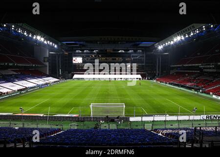 Copenhague, Danemark. 20 décembre 2020. Le terrain et les stands du Parken Stadium vus avant le match 3F Superliga entre le FC Copenhagen et Odense Boldklub à Parken, Copenhague. (Crédit photo : Gonzales photo/Alamy Live News Banque D'Images