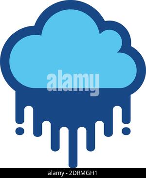 design de concept graphique vectoriel d'icône de logo rain de nuage rapide Illustration de Vecteur