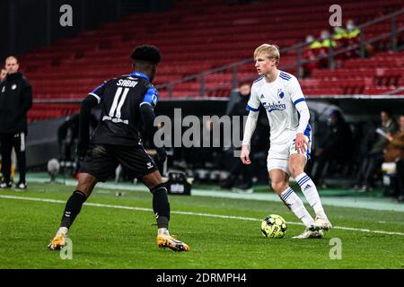 Copenhague, Danemark. 20 décembre 2020. Victor Kristiansen (34) du FC Copenhague vu lors du 3F Superliga match entre le FC Copenhague et Odense Boldklub à Parken, Copenhague. (Crédit photo : Gonzales photo/Alamy Live News Banque D'Images