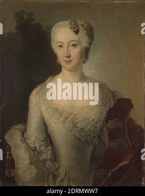 Artiste: Anton Raphael Mengs, Allemand, 1728–1779, Portrait d'une femme, 18ème siècle, huile sur toile, 81.6 × 63.2 cm (32 1/8 × 24 7/8 po.), non en vue, Allemand, 18ème siècle, peintures Banque D'Images