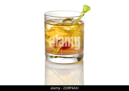 cocktail à l'ancienne sans tranche d'orange Banque D'Images