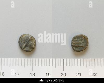 Menthe : Chersonesus, Crète, pièce de Chersonesus, 300–220 av. J.-C., cuivre, 2.00 g, 11:00, 12.0 mm, fabriquée à Chersonesus, Crète, grec, 3e siècle avant J.-C., Numismatique Banque D'Images