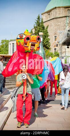 PECS, HONGRIE - 22 SEPTEMBRE : participants au Carnaval de Pecs à Pecs le 22 septembre 2012 à Pecs, Hongrie Banque D'Images