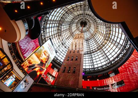 Bourke St Mall à Noël en Australie Banque D'Images