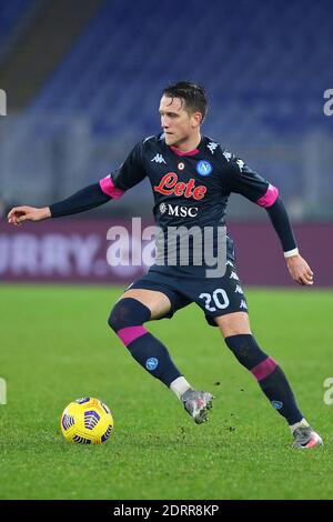 Piotr Zielinski de Naples en action pendant le championnat italien Série UN match de football entre SS Lazio et SSC Napoli / LM Banque D'Images
