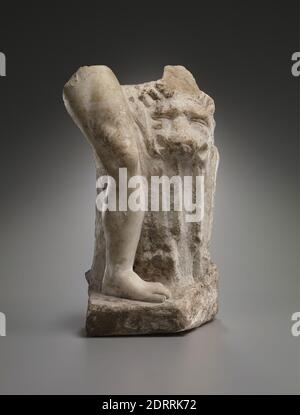 Fragment d'une statue d'Hérakles, 1er–3e siècle A.D., marbre, 29 cm (11 7/16 in.), romain, tunisien, gréco-romain, Sculpture Banque D'Images