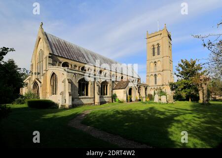 Eglise St Marys, village de Whaplode, Lincolnshire, Angleterre Banque D'Images