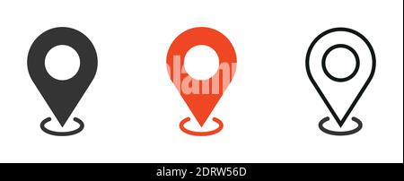 Ensemble d'icônes d'emplacement. Marqueurs de carte modernes. Illustration vectorielle sur fond blanc. Illustration de Vecteur