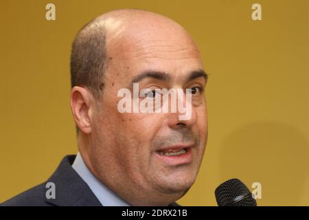 Pontecovo, Italia - 31 marzo 2015: Nicola Zingaretti all'inaguazione della prima Rems del Lazio Banque D'Images