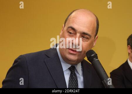 Pontecovo, Italia - 31 marzo 2015: Nicola Zingaretti all'inaguazione della prima Rems del Lazio Banque D'Images
