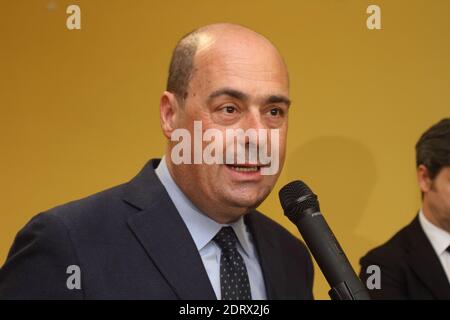 Pontecovo, Italia - 31 marzo 2015: Nicola Zingaretti all'inaguazione della prima Rems del Lazio Banque D'Images