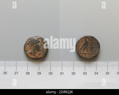 Règle: Epiphanes Antiochus IV, ca. 215–164 C.-B., régie 175–164 B.C.coin d'Antiochus IV Epiphanes, 175–164 C.-B., cuivre, 9.47 g, 12:00, 21.4 mm, fabriqué en Grèce, grec, 2e siècle C.-B., Numismatique Banque D'Images