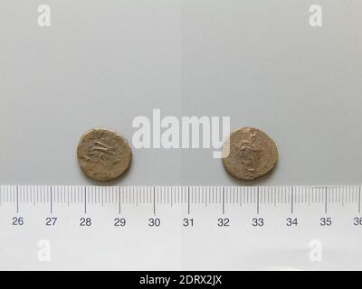 Règle: Epiphanes Antiochus IV, ca. 215–164 C.-B., régie 175–164 B.C.coin d'Antiochus IV Epiphanes, 174–164 C.-B., cuivre, 2.8 g, 10:00, 16.2 mm, fabriqué en Grèce, grec, 2e siècle C.-B., Numismatique Banque D'Images