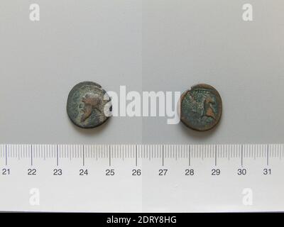 Règle: Mithrades II, 123-88 B.C.Mint: Parthia, pièce de Mithrades II de Parthia, 123–88, cuivre, 3.90 g, 12:00, 17.9 mm, fait en Parthia, Parthian, 2e–1er siècle av. J.-C., Numismatique Banque D'Images