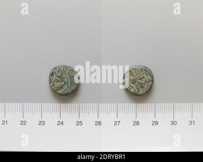 Souverain: Osroes I , Roi de Parthia, 108–129, monnaie: Parthia, pièce d'Osroes I , Roi de Parthia de Parthia, A.D. 108–29, cuivre, 4.80 g, 12:00, 16.2 mm, fait en Parthia, Parthian, A.D. du 1er–2e siècle, Numismatique Banque D'Images