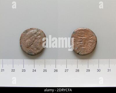 Règle: Attambelus IIIMint: Characene, pièce de Attambelus III de Characene, A.D. 53–72, cuivre, 14.52 g, 12:00, 25.4 mm, fabriqué en Characene, grec, A.D. du 1er siècle, Numismatique Banque D'Images