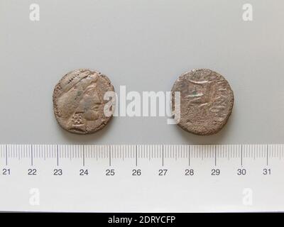 Règle: Attambelus IIIMint: Characene, pièce de Attambelus III de Characene, A.D. 53–72, cuivre, 17.97 g, 12:00, 24.4 mm, fabriqué en Characene, grec, A.D. du 1er siècle, Numismatique Banque D'Images