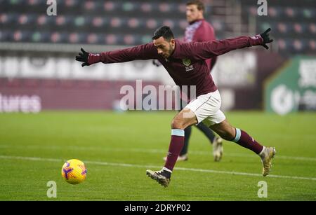 Dwight McNeil de Burnley s'échauffe avant le match de la Premier League à Turf Moor, Burnley. Banque D'Images