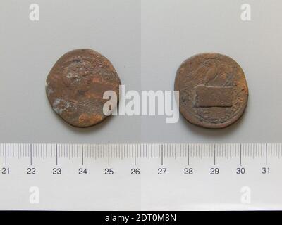 Menthe: Amasia, Pontus, pièce d'Amasia, 201–99, cuivre, 13.50 g, 7:00, 30 mm, excavé dans Dura-Europos, fait à Amasia, Pontus, romain, 3ème siècle, Numismatique Banque D'Images