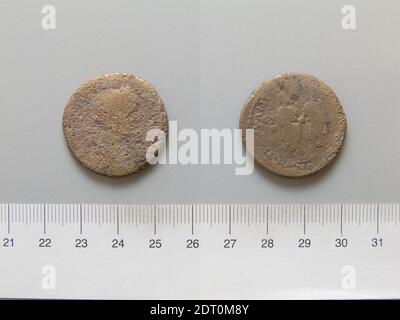 Menthe: Amasia, Pontus, pièce d'Amasia, 201–99, cuivre, 12.26 g, 6:00, 28.5 mm, excavé dans Dura-Europos, fait à Amasia, Pontus, romain, 3ème siècle, Numismatique Banque D'Images