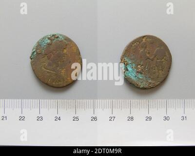 Menthe: Amasia, Pontus, pièce d'Amasia, 201–99, cuivre, 11.88 g, 6:00, 30 mm, excavé dans Dura-Europos, fait à Amasia, Pontus, romain, 3ème siècle, Numismatique Banque D'Images