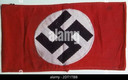 Drapeau de la Swastika nazie allemande de la Seconde Guerre mondiale Banque D'Images